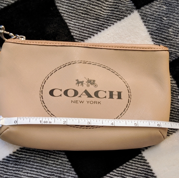 Coach Coated Canvas Tan Wristlet - Picture 10 of 11